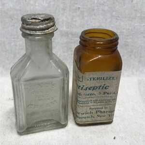 Vintage Apothecary Bottles, Cloudy Glass Vintage,‎ Wedding Decoration, Farmhouse